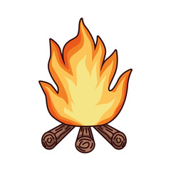 Wall Mural - campfire flame icon