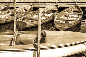 Sticker - boat at a lake