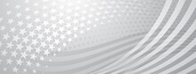 USA Independence Day Abstract Background With Elements Of American Flag In Gray Colors