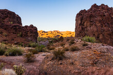 Desert Mountains Near Bill Williams River National Wildlife Refuge In Parker Arizona