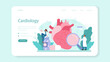 Cardiologist web banner or landing page. Idea of heart care