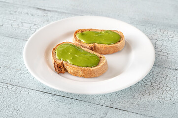 Sticker - Toasts with pistachio butter