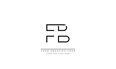 	
Letter Logo Design with Creative Modern Trendy Typography FB BF F B