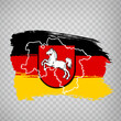 Flag of  Lower Saxony from brush strokes.   High quality map of  Lower Saxony and flag for your web site design, app  on transparent background. Germany. EPS10.
