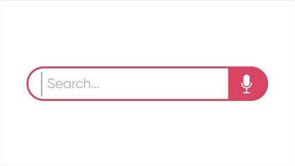 Poster - search bar blank animated clean white single blank line for searching database or browser