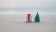 Close-up Of Christmas Decoration At Beach