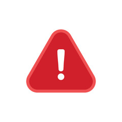 Alert icon. Danger symbol. Flat Vector illustration attention sign with exclamation mark icon. Risk sign.