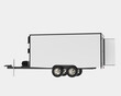 Refrigerated trailer isolated on background. 3d rendering - illustration