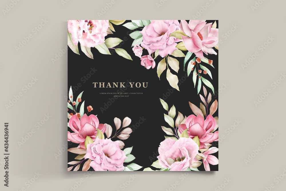 soft pink watercolor wedding card set Stock Vector | Adobe Stock