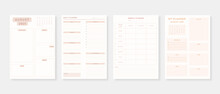 August 2021 - Planner. Modern Planner Template Set. Set Of Planner And To Do List. Monthly, Weekly, Daily Planner Template. Vector Illustration.