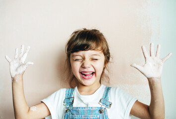 Portrait of a cheerful young girl