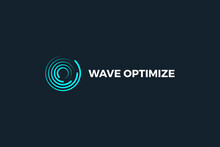 Wave Optimize Letter O Green Color Business Logo Design