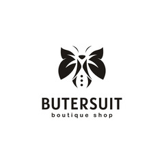 Vintage Retro butersuit boutique shop logo design