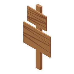 Poster - Wooden indicator icon. Isometric of Wooden indicator vector icon for web design isolated on white background