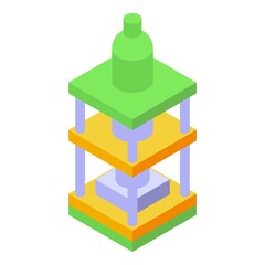 Poster - Hydraulic press machine icon. Isometric of Hydraulic press machine vector icon for web design isolated on white background