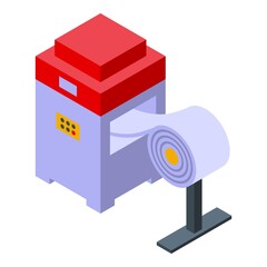Poster - Paper press machine icon. Isometric of Paper press machine vector icon for web design isolated on white background