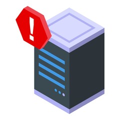 Poster - Malware server icon. Isometric of Malware server vector icon for web design isolated on white background