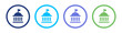 Government icon set, vector illustration