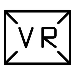Poster - Vr angle icon. Outline Vr angle vector icon for web design isolated on white background