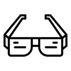 Poster - Movie glasses icon. Outline Movie glasses vector icon for web design isolated on white background
