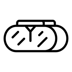 Poster - Google cardboard icon. Outline Google cardboard vector icon for web design isolated on white background