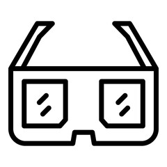 Poster - Cinema glasses icon. Outline Cinema glasses vector icon for web design isolated on white background