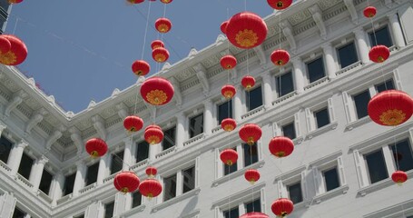 Poster - Red lantern hanging at outdoor