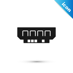 Grey RAM, random access memory icon isolated on white background. Vector