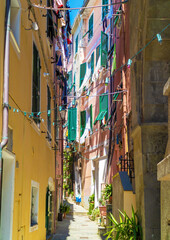 Vernazza (Italy) - A view of Vernazza, one of Five Lands villages in the coastline of Liguria region, part of the Cinque Terre National Park