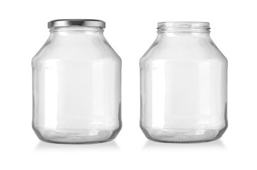 Wall Mural - glass jar isolated on white