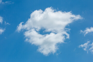 white cloud on blue sky