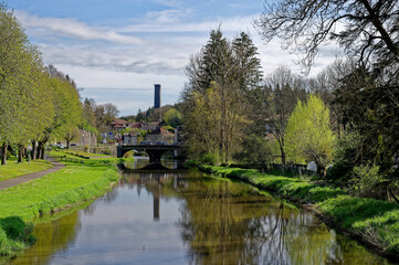 Canvas Print - La Sioule à Pontgibaud, Puy de Dôme, Auvergne, France
