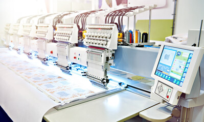 Canvas Print - Embroidery industrial machine