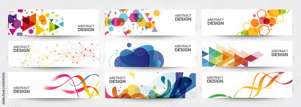 abstract banners - obrazy, fototapety, plakaty 
