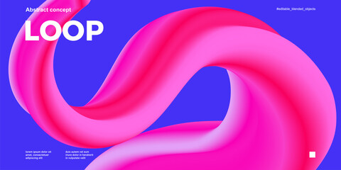 Trendy design template with fluid and liquid shapes. Abstract gradient backgrounds. Applicable for covers, websites, flyers, presentations, banners. Vector illustration.