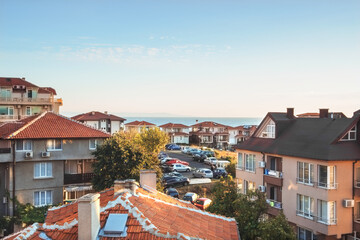 Wall Mural - Fragment of the Black Sea resort town of Sozopol, Bulgaria.	