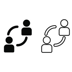 Referral program icon vector set. affiliate illustration sign collection. partners symbol or logo.