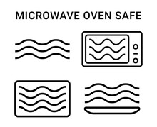 Microwave Oven Safe Symbol Vector Container Cooking Isolated Oven Safe Symbol Microwave