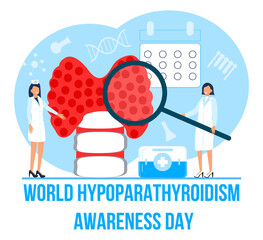 Wall Mural - World hypoparathyroidism day concept vector. Medical, health care event