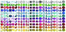 Illustration Set Of Precious Stones Of Different Cuts And Colors