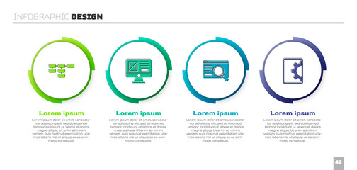 Set Site map, UI or UX design, and Web development. Business infographic template. Vector