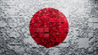 © RocknRoller Studios - Flag of Japan rendered in a Futuristic 3D style. Japanese Innovation Concept. Tech Background.