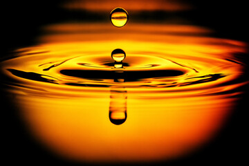 Droplets of  fresh hot Tea