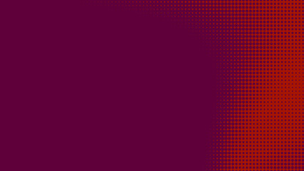 Poster - Dots halftone red purple color pattern gradient texture with technology digital background. Dots pop art comics style.