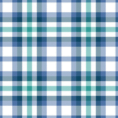 Wall Mural - Blue and green plaid seamless pattern