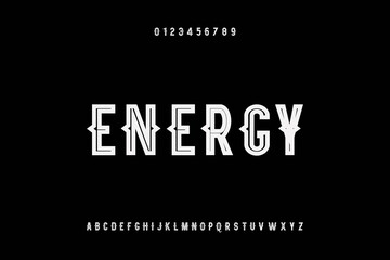 Fototapete - classic lettering, alphabet font, gray and white style background, typeface vector design