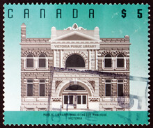 Postage Stamp Canada 1996 Public Library, Victoria