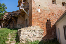 Fortified Church From Alma Vii Village, Moșna Commune, Sibiu ,Romania, September 2020,the Inner Courtyard And The Tower