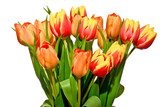 Fototapeta Tulipany - Bouquet of red and yellow tulips 