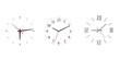 Modern wall clock set with roman and Arabic numerals in minimalism style.